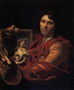 Adriaen van der werff Self-Portrait with a Portrait of his Wife,Margaretha van Rees,and their Daughter,Maria china oil painting reproduction